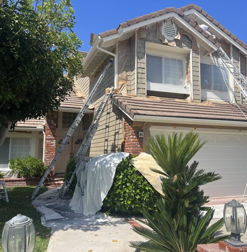 Freshly painted home exterior Orange County CA